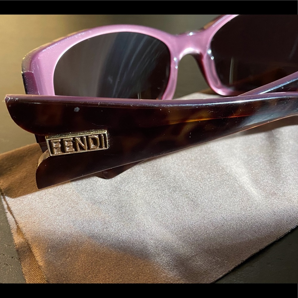 🔥Reduced🔥Auth.FENDI FS 307 Tortoise Brown Purple Sunglasses - Picture 4 of 8